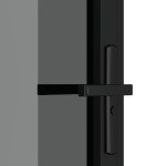 vidaXL Ușă de interior, 102,5x201,5 cm, Negru, sticlă ESG și aluminiu vidaXL Ușă de interior, 102,5x201,5 cm, Negru, sticlă ESG și aluminiu