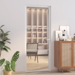 vidaXL Ușă de interior, 83x201,5 cm, alb, sticlă ESG și aluminiu vidaXL Ușă de interior, 83x201,5 cm, alb, sticlă ESG și aluminiu