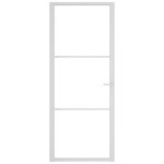 vidaXL Ușă de interior, 83x201,5 cm, alb, sticlă ESG și aluminiu vidaXL Ușă de interior, 83x201,5 cm, alb, sticlă ESG și aluminiu