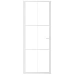 vidaXL Ușă de interior, 76x201,5 cm, alb, sticlă ESG și aluminiu vidaXL Ușă de interior, 76x201,5 cm, alb, sticlă ESG și aluminiu