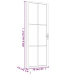 vidaXL Ușă de interior, 76x201,5 cm, alb, sticlă ESG și aluminiu vidaXL Ușă de interior, 76x201,5 cm, alb, sticlă ESG și aluminiu