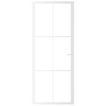 vidaXL Ușă de interior, 83x201,5 cm, alb, sticlă ESG și aluminiu vidaXL Ușă de interior, 83x201,5 cm, alb, sticlă ESG și aluminiu