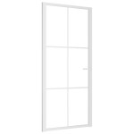 vidaXL Ușă de interior, 93x201,5 cm, alb, sticlă ESG și aluminiu vidaXL Ușă de interior, 93x201,5 cm, alb, sticlă ESG și aluminiu
