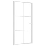 vidaXL Ușă de interior, 102,5x201,5 cm, alb, sticlă ESG și aluminiu vidaXL Ușă de interior, 102,5x201,5 cm, alb, sticlă ESG și aluminiu