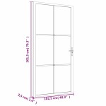 vidaXL Ușă de interior, 102,5x201,5 cm, alb, sticlă ESG și aluminiu vidaXL Ușă de interior, 102,5x201,5 cm, alb, sticlă ESG și aluminiu