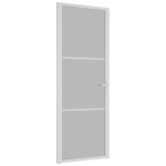 vidaXL Ușă de interior, 76x201,5 cm, alb, sticlă mată și aluminiu vidaXL Ușă de interior, 76x201,5 cm, alb, sticlă mată și aluminiu