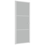 vidaXL Ușă de interior, 83x201,5 cm, alb, sticlă mată și aluminiu vidaXL Ușă de interior, 83x201,5 cm, alb, sticlă mată și aluminiu