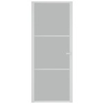 vidaXL Ușă de interior, 83x201,5 cm, alb, sticlă mată și aluminiu vidaXL Ușă de interior, 83x201,5 cm, alb, sticlă mată și aluminiu