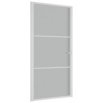 vidaXL Ușă de interior, 102,5x201,5 cm, alb, sticlă mată și aluminiu vidaXL Ușă de interior, 102,5x201,5 cm, alb, sticlă mată și aluminiu