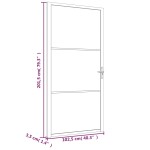 vidaXL Ușă de interior, 102,5x201,5 cm, alb, sticlă mată și aluminiu vidaXL Ușă de interior, 102,5x201,5 cm, alb, sticlă mată și aluminiu