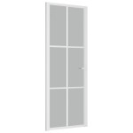 vidaXL Ușă de interior, 76x201,5 cm, alb, sticlă mată și aluminiu vidaXL Ușă de interior, 76x201,5 cm, alb, sticlă mată și aluminiu