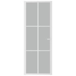 vidaXL Ușă de interior, 76x201,5 cm, alb, sticlă mată și aluminiu vidaXL Ușă de interior, 76x201,5 cm, alb, sticlă mată și aluminiu