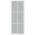 vidaXL Ușă de interior, 83x201,5 cm, alb, sticlă mată și aluminiu vidaXL Ușă de interior, 83x201,5 cm, alb, sticlă mată și aluminiu