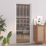 vidaXL Ușă de interior, 83x201,5 cm, alb, sticlă ESG și aluminiu vidaXL Ușă de interior, 83x201,5 cm, alb, sticlă ESG și aluminiu