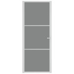 vidaXL Ușă de interior, 83x201,5 cm, alb, sticlă ESG și aluminiu vidaXL Ușă de interior, 83x201,5 cm, alb, sticlă ESG și aluminiu