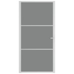 vidaXL Ușă de interior, 102,5x201,5 cm, alb, sticlă ESG și aluminiu vidaXL Ușă de interior, 102,5x201,5 cm, alb, sticlă ESG și aluminiu