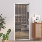 vidaXL Ușă de interior, 93x201,5 cm, alb, sticlă ESG și aluminiu