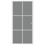 vidaXL Ușă de interior, 102,5x201,5 cm, alb, sticlă ESG și aluminiu vidaXL Ușă de interior, 102,5x201,5 cm, alb, sticlă ESG și aluminiu