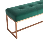 vidaXL Bancă, verde închis, 110x36x45 cm, catifea