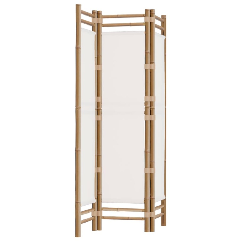 vidaXL Separator de cameră pliabil cu 3 panouri 120 cm bambus și pânză