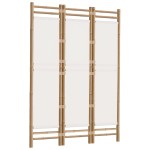 vidaXL Separator de cameră pliabil cu 3 panouri 120 cm bambus și pânză vidaXL Separator de cameră pliabil cu 3 panouri 120 cm bambus și pânză