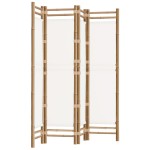 vidaXL Separator de cameră pliabil cu 4 panouri 160 cm bambus și pânză vidaXL Separator de cameră pliabil cu 4 panouri 160 cm bambus și pânză