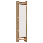 vidaXL Separator de cameră pliabil cu 5 panouri 200 cm bambus și pânză vidaXL Separator de cameră pliabil cu 5 panouri 200 cm bambus și pânză