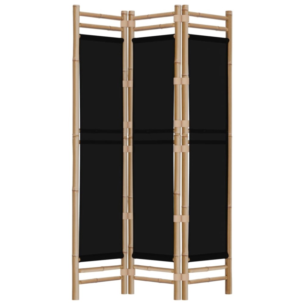 vidaXL Separator de cameră pliabil cu 3 panouri 120 cm bambus și pânză
