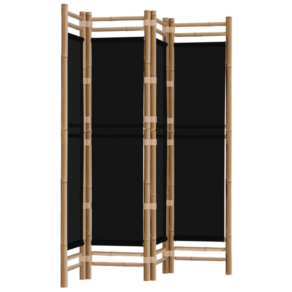 vidaXL Separator de cameră pliabil cu 4 panouri 160 cm bambus și pânză