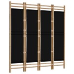 vidaXL Separator de cameră pliabil cu 4 panouri 160 cm bambus și pânză