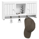 vidaXL Dulap de chei, alb, 40x8,5x20 cm, lemn prelucrat și oțel