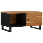 vidaXL Măsuță de cafea, 80x50x40 cm, lemn masiv acacia/lemn prelucrat vidaXL Măsuță de cafea, 80x50x40 cm, lemn masiv acacia/lemn prelucrat