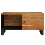 vidaXL Măsuță de cafea, 80x50x40 cm, lemn masiv acacia/lemn prelucrat vidaXL Măsuță de cafea, 80x50x40 cm, lemn masiv acacia/lemn prelucrat