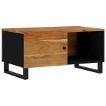 vidaXL Măsuță de cafea, 80x50x40 cm, lemn masiv acacia/lemn prelucrat vidaXL Măsuță de cafea, 80x50x40 cm, lemn masiv acacia/lemn prelucrat