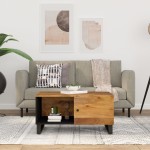 vidaXL Măsuță de cafea, 80x50x40 cm, lemn masiv mango/lemn prelucrat vidaXL Măsuță de cafea, 80x50x40 cm, lemn masiv mango/lemn prelucrat