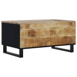 vidaXL Măsuță de cafea, 80x50x40 cm, lemn masiv mango/lemn prelucrat vidaXL Măsuță de cafea, 80x50x40 cm, lemn masiv mango/lemn prelucrat