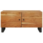 vidaXL Măsuță de cafea, 80x50x40 cm, lemn masiv acacia/lemn prelucrat vidaXL Măsuță de cafea, 80x50x40 cm, lemn masiv acacia/lemn prelucrat