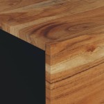 vidaXL Măsuță de cafea, 80x50x40 cm, lemn masiv acacia/lemn prelucrat vidaXL Măsuță de cafea, 80x50x40 cm, lemn masiv acacia/lemn prelucrat