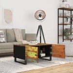 vidaXL Măsuță de cafea, 80x50x40 cm lemn masiv reciclat/lemn prelucrat vidaXL Măsuță de cafea, 80x50x40 cm lemn masiv reciclat/lemn prelucrat