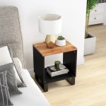 vidaXL Măsuță de cafea, 40x31x46 cm, lemn masiv acacia/lemn prelucrat vidaXL Măsuță de cafea, 40x31x46 cm, lemn masiv acacia/lemn prelucrat