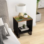vidaXL Măsuță de cafea, 40x31x46cm, lemn masiv reciclat/lemn prelucrat vidaXL Măsuță de cafea, 40x31x46cm, lemn masiv reciclat/lemn prelucrat
