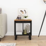 vidaXL Măsuță de cafea, 40x31x46cm, lemn masiv reciclat/lemn prelucrat vidaXL Măsuță de cafea, 40x31x46cm, lemn masiv reciclat/lemn prelucrat
