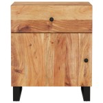 vidaXL Noptieră, 50x33x60 cm, lemn masiv acacia și lemn prelucrat