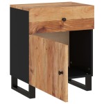 vidaXL Noptieră, 50x33x60 cm, lemn masiv acacia și lemn prelucrat