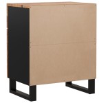 vidaXL Noptieră, 50x33x60 cm, lemn masiv acacia și lemn prelucrat