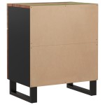 vidaXL Noptieră, 50x33x60 cm, lemn masiv reciclat și lemn prelucrat