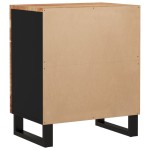 vidaXL Noptieră, 50x33x60 cm, lemn masiv acacia și lemn prelucrat