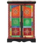 vidaXL Dulap pictată manual cu uși 53x30x75 cm, lemn masiv de mango vidaXL Dulap pictată manual cu uși 53x30x75 cm, lemn masiv de mango