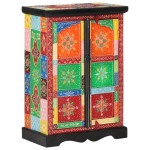 vidaXL Dulap pictată manual cu uși 53x30x75 cm, lemn masiv de mango vidaXL Dulap pictată manual cu uși 53x30x75 cm, lemn masiv de mango