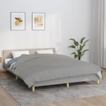 vidaXL Pătură cu greutăți, gri, 200x235 cm, 11 kg, material textil vidaXL Pătură cu greutăți, gri, 200x235 cm, 11 kg, material textil